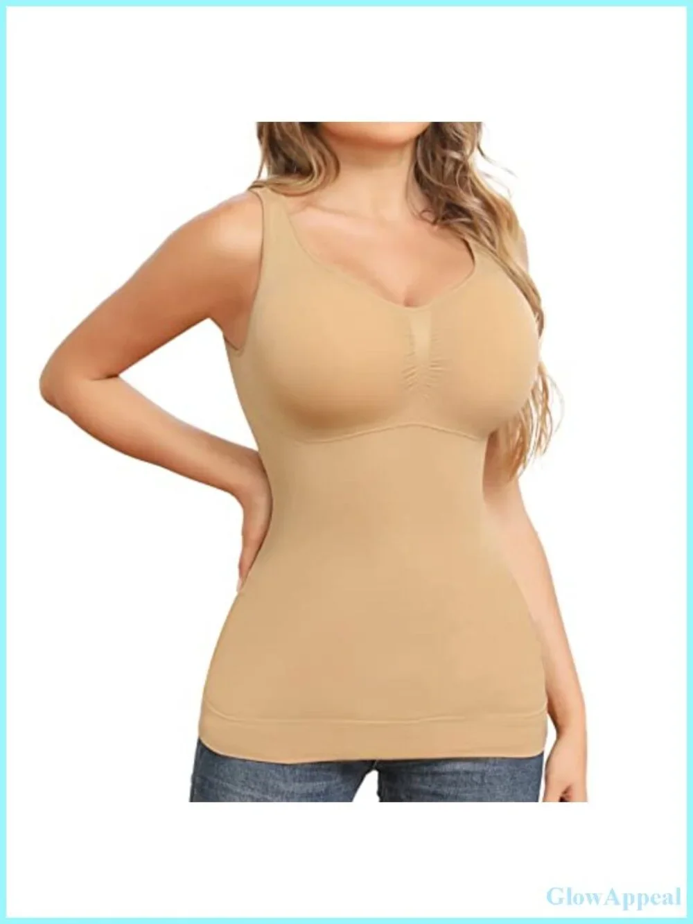Shapewear Camisole with Built-in Bra Tummy Control Tank Top